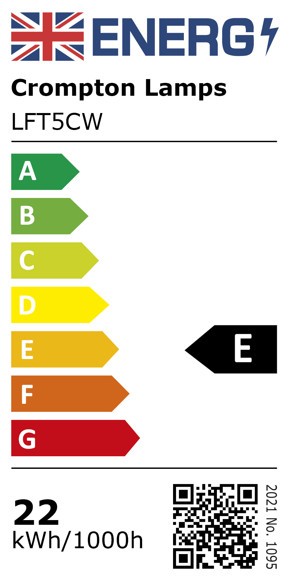 New 2021 Energy Rating Label: MPN LFT5CW