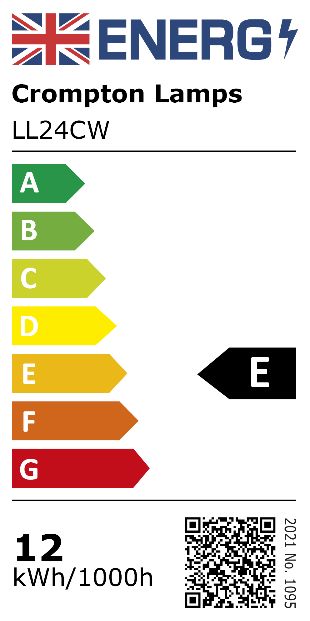 New 2021 Energy Rating Label: MPN LL24CW