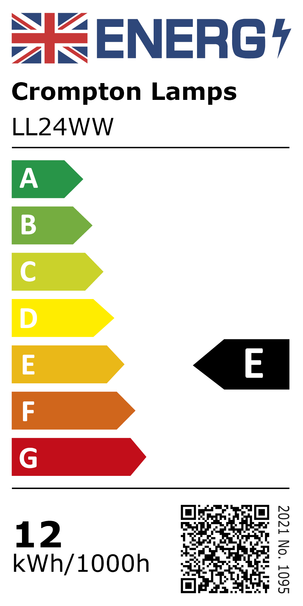 New 2021 Energy Rating Label: MPN LL24WW