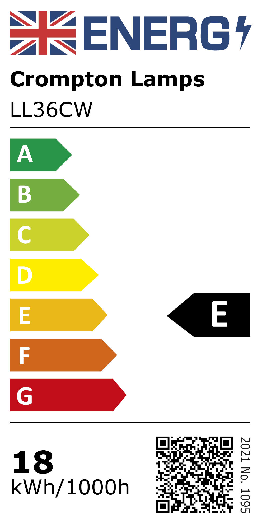 New 2021 Energy Rating Label: MPN LL36CW