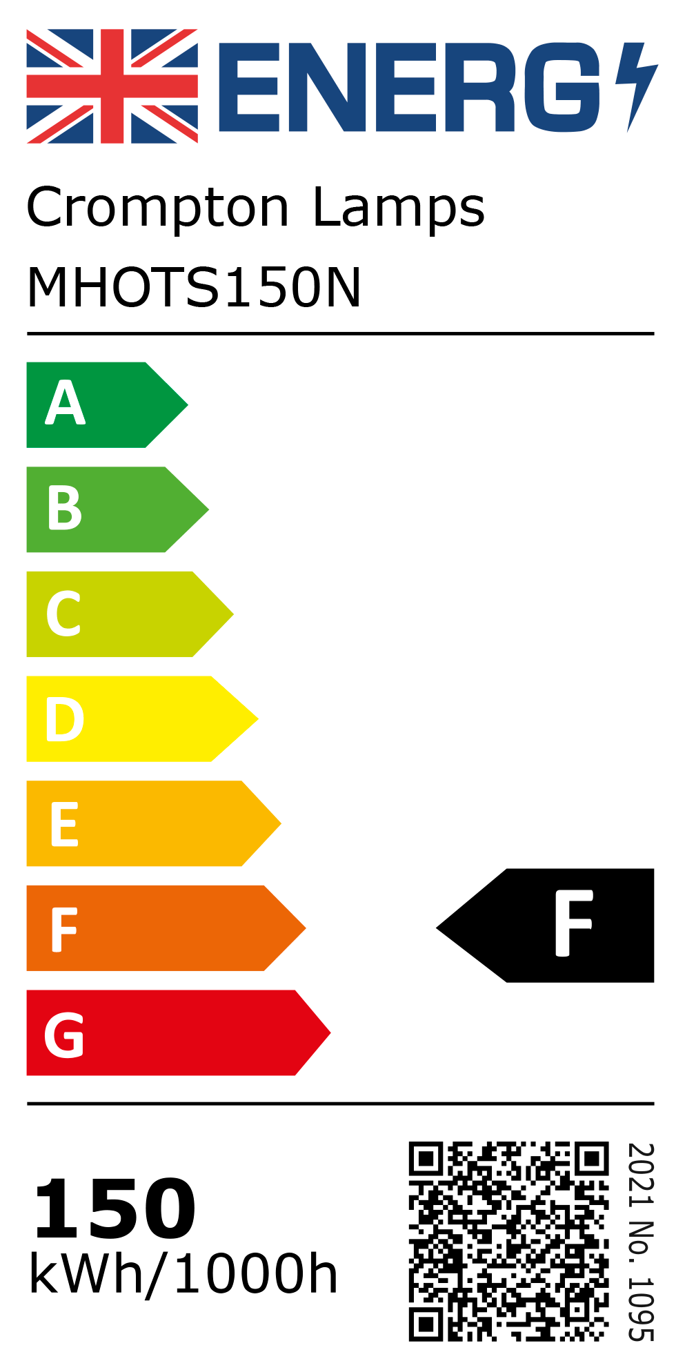 New 2021 Energy Rating Label: MPN MHOTS150N