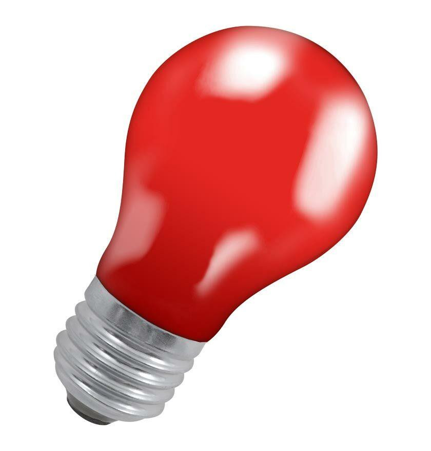 Image of Crompton Lamps 15W GLS E27 Dimmable Colourglazed IP65 Red