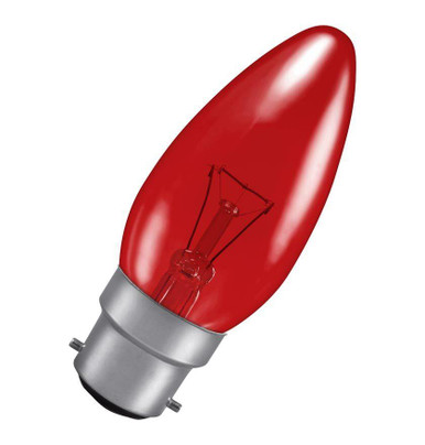 Crompton 40W Candle E14 Dim Direct Red | Lightbulbs Fireglow