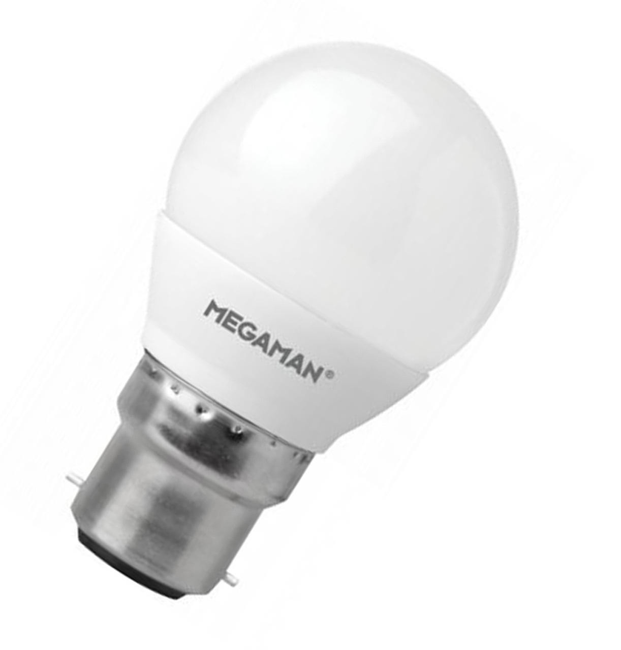Megaman LED Golfball 2.9W B22 Warm White Opal