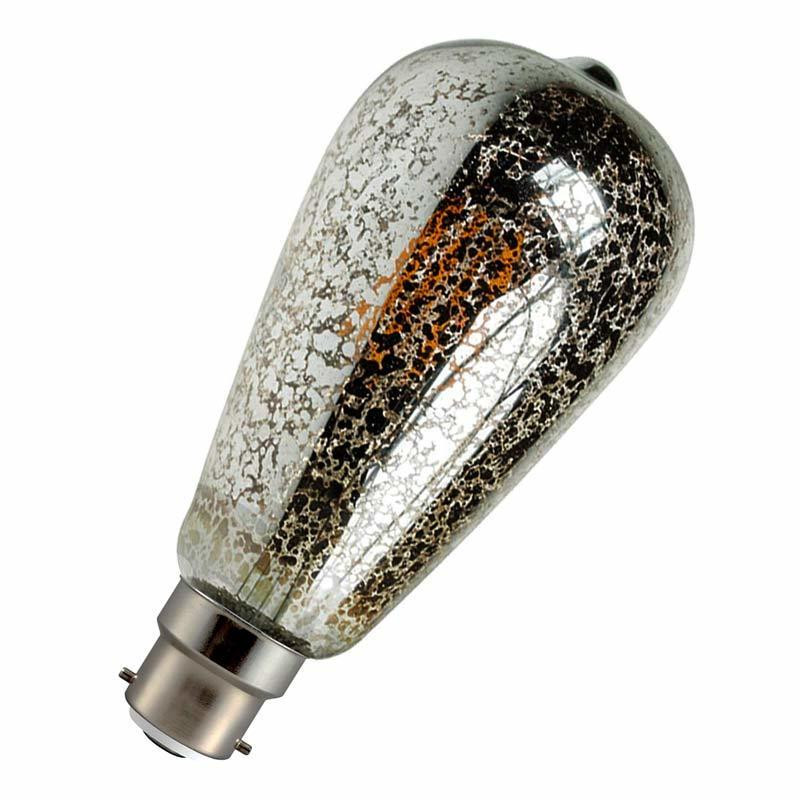 Prolite LED Crackle ST64 4W B22 Dimmable Funky Filaments Extra Warm White Crackle