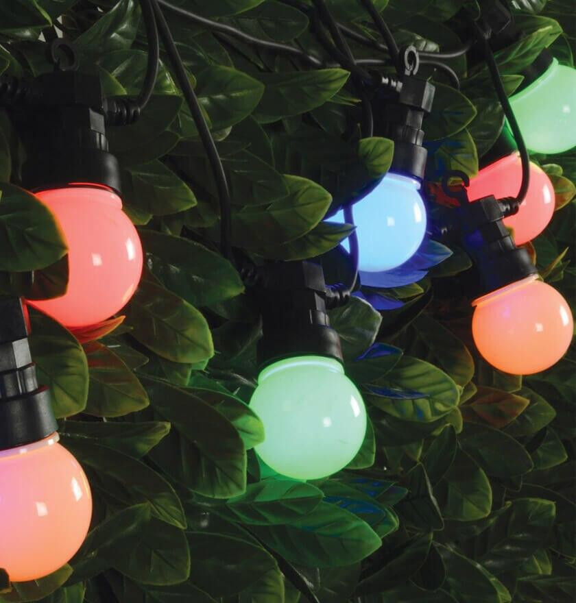 Image of Lyyt LED 5 Metre Festoon Light Waterproof Multi-Coloured (10 Lights)