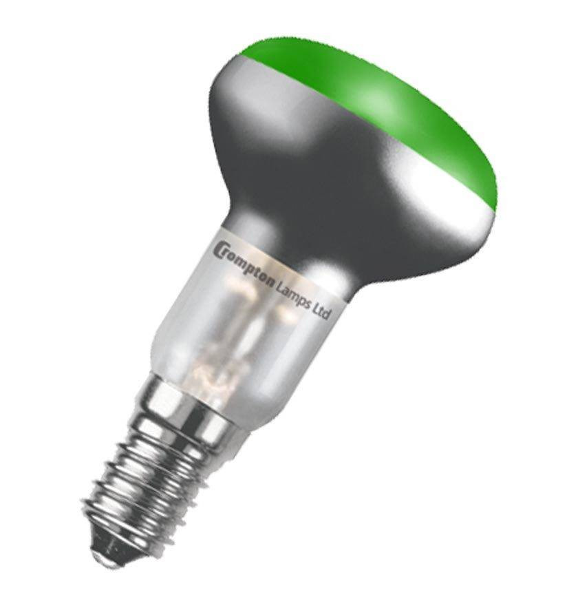 Image of Crompton Lamps 25W R50 Reflector E14 Dimmable Green 100°