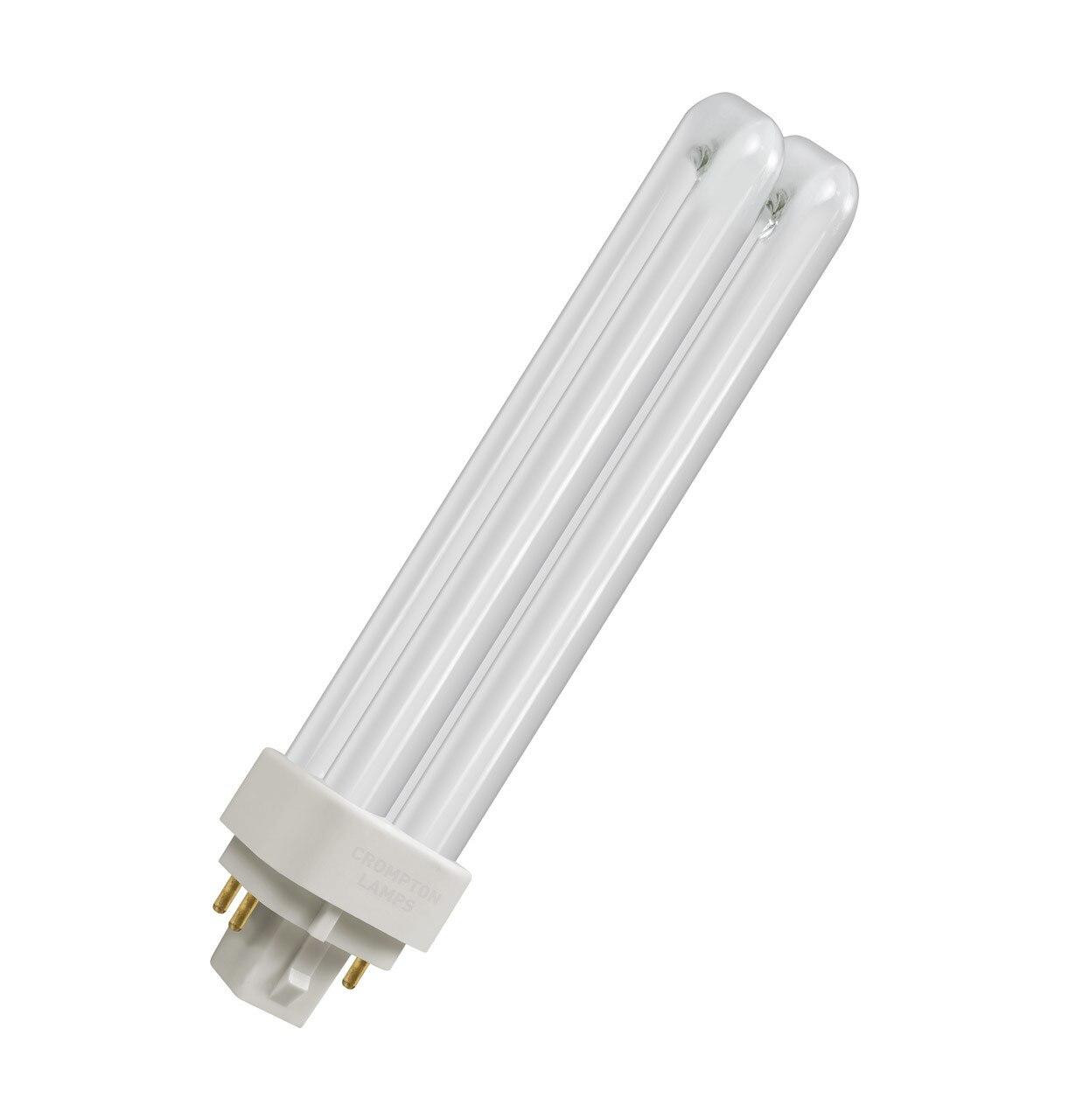 Photos - Light Bulb Crompton Lamps CFL PLC-E 18W 4-Pin Dimmable Double Turn Warm White Frosted 