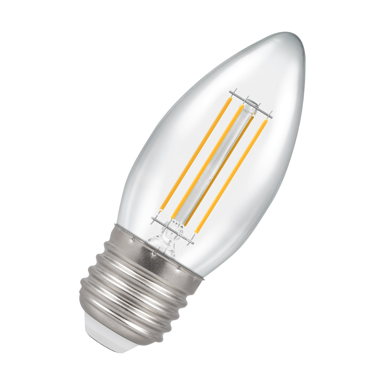 Crompton Lamps LED Candle 6.5W E27 Filament Warm White Clear (60W Eqv)