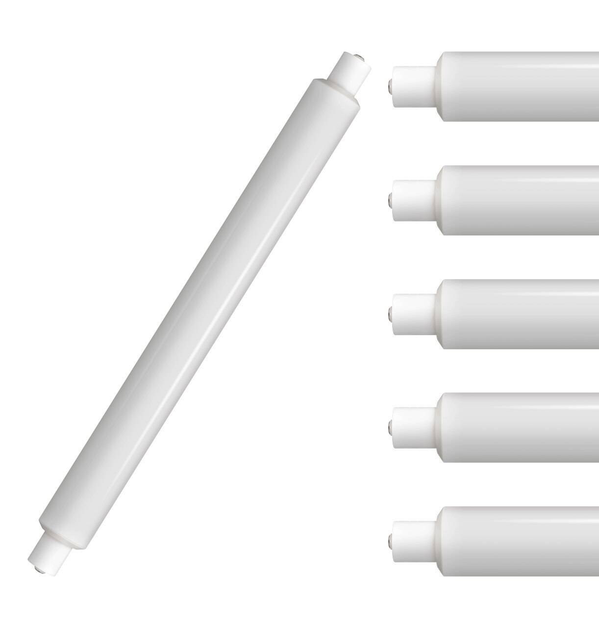 Crompton Lamps LED 284mm DET Tubular 6W SCC-S15 (5 Pack) Cool White Opal (40W Eqv)