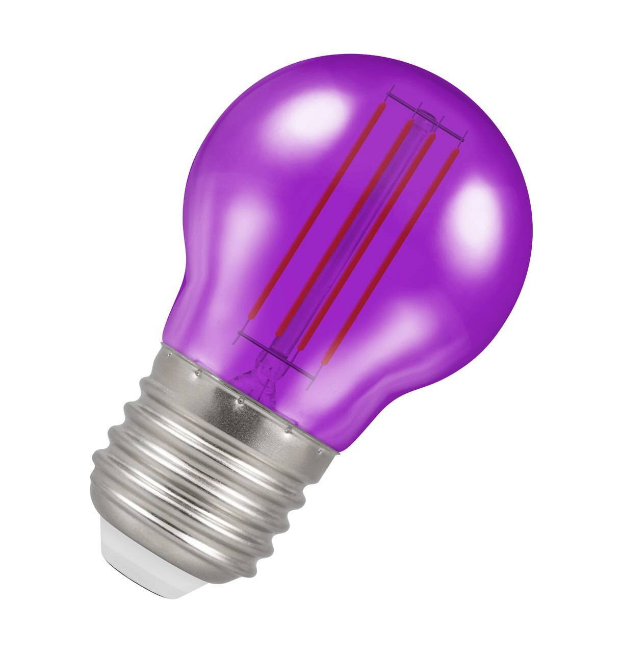 Crompton Lamps LED Golfball 4.5W E27 Harlequin Purple Translucent