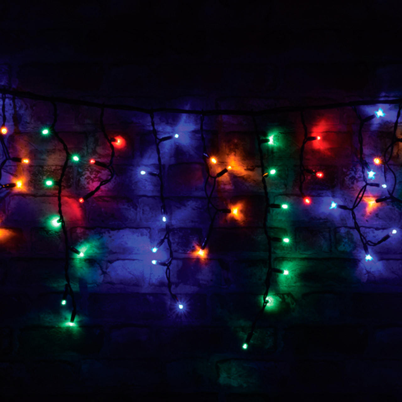 Image of Lyyt 3.6m 180 Multi-Coloured LED Connectible Multi-Sequence Icicle String Lights