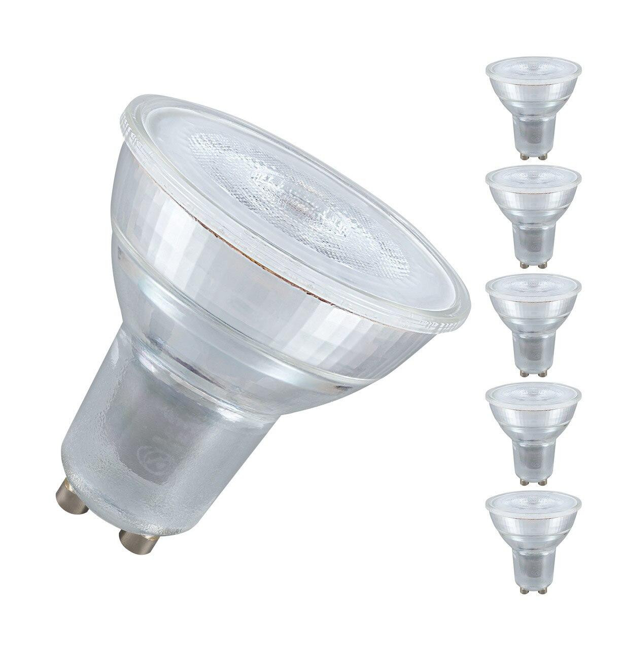 Crompton Lamps LED GU10 Bulbs 4.5W (5 Pack) Warm White 35° (50W Eqv)