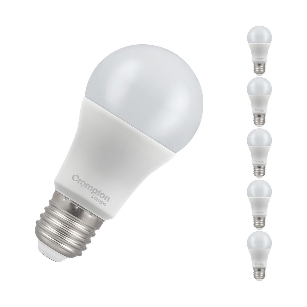 Crompton Lamps LED GLS 13W E27 (5 Pack) Warm White Opal (100W Eqv)