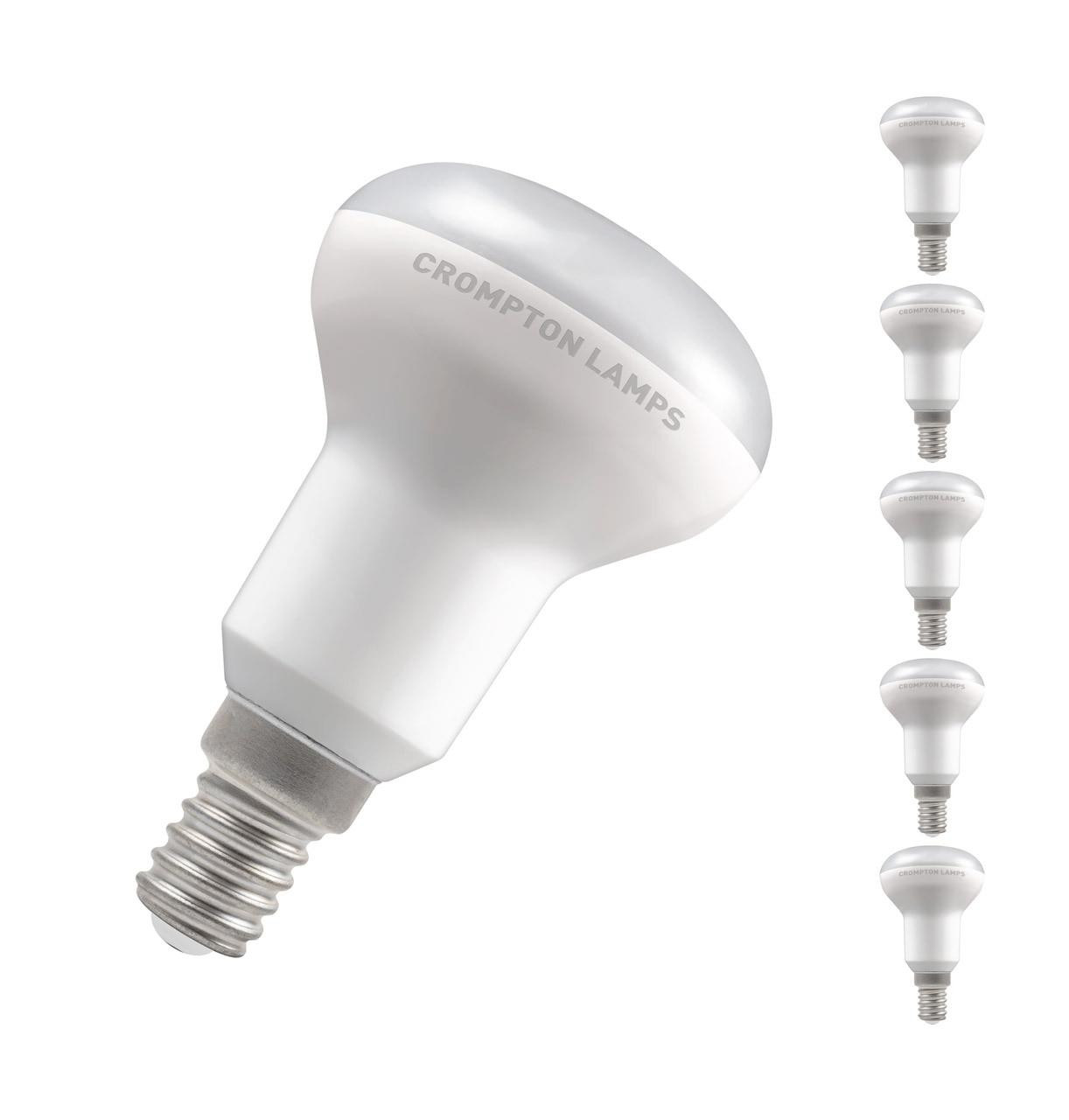 Crompton Lamps LED R50 Reflector 6W E14 (5 Pack) Warm White 120° Opal (40W Eqv)