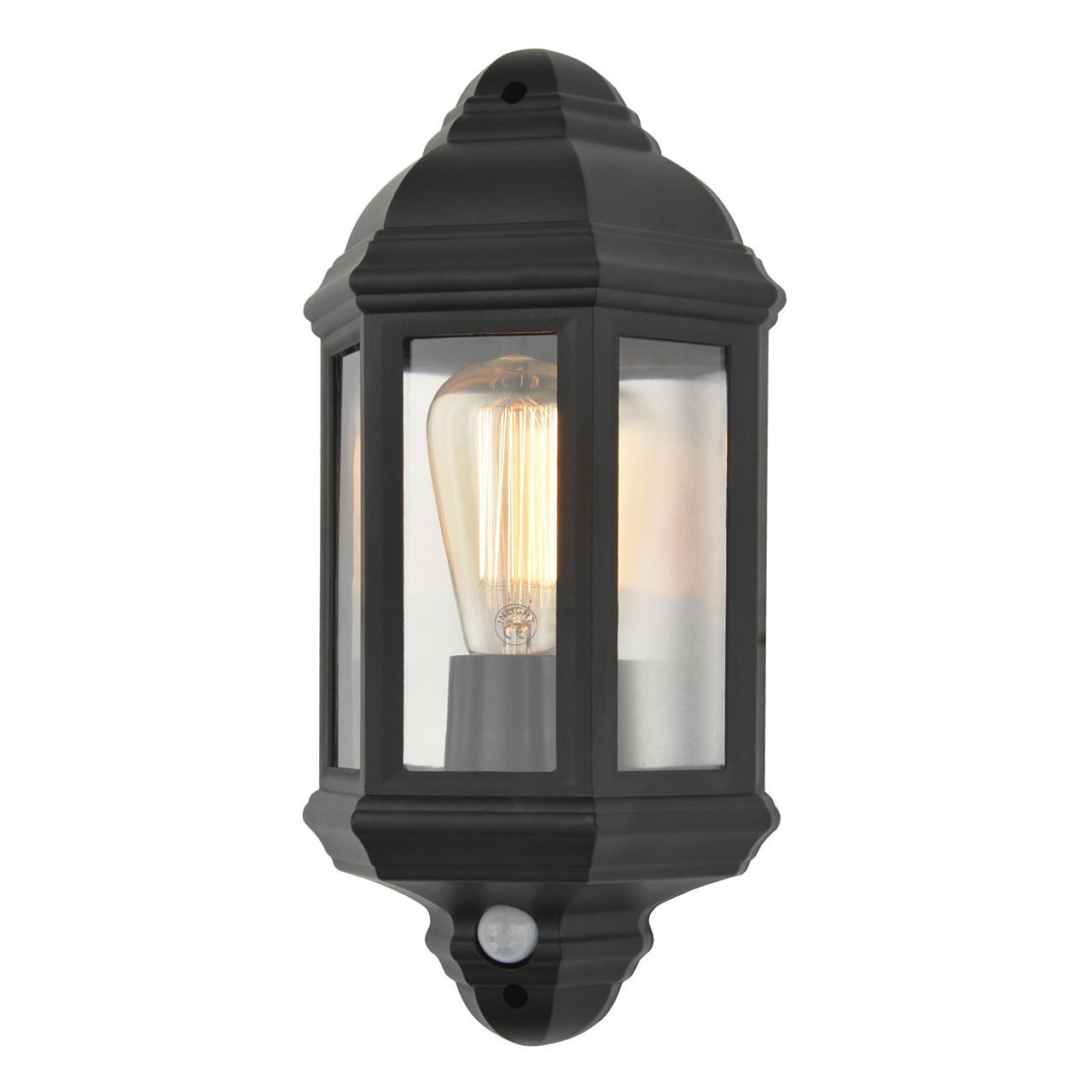 Image of Coast Athena Half Wall Lantern With PIR Sensor Black