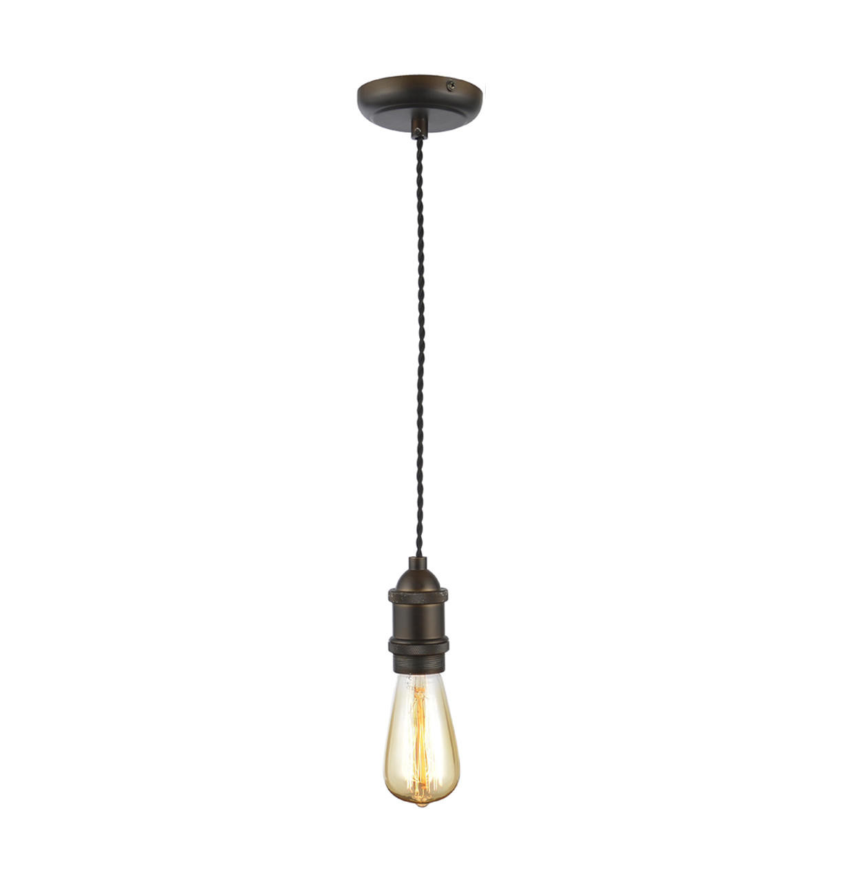 Inlight Dale E27 Pendant Cord Set Bronze & Black