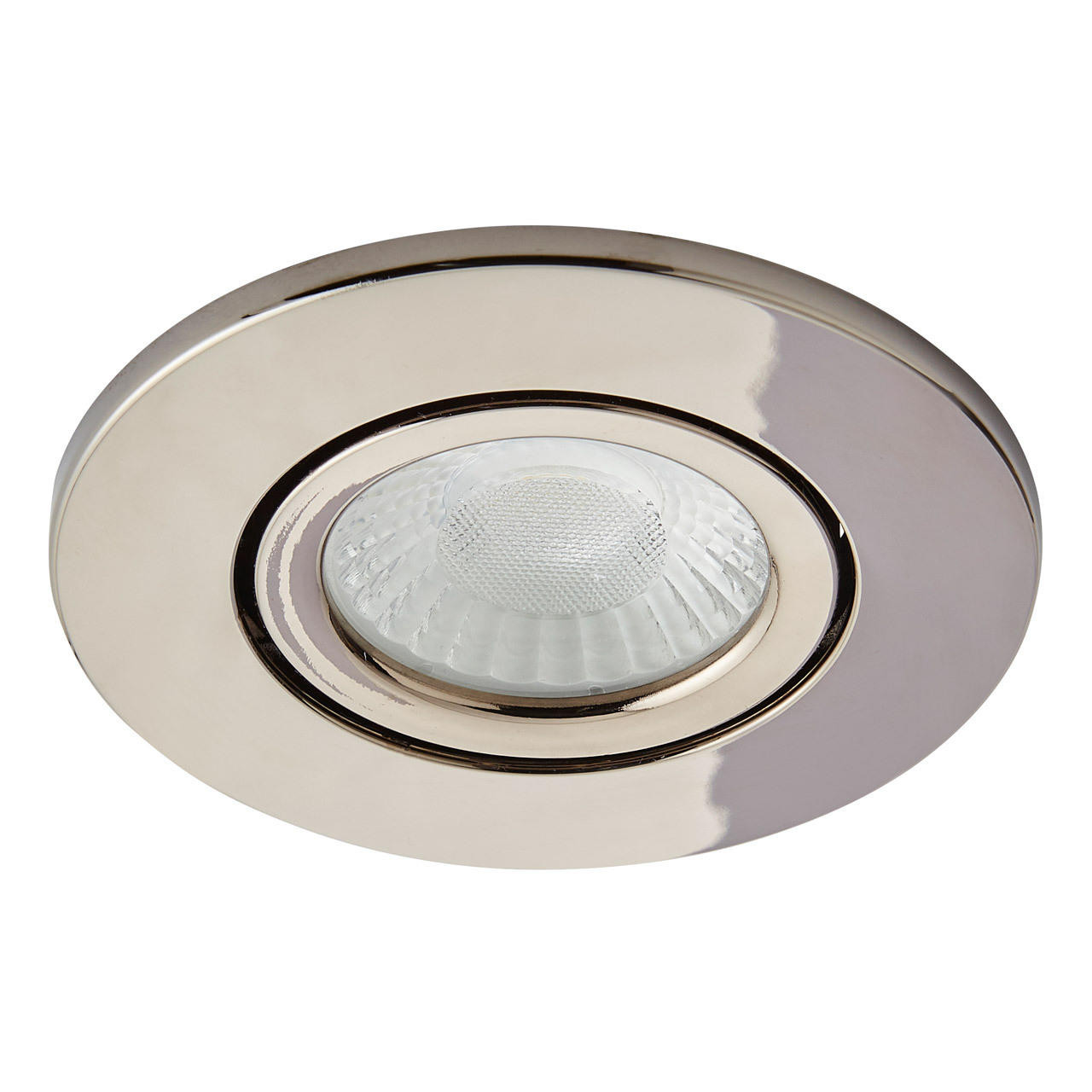 Spa Como LED Tiltable Fire Rated Downlight 5W Dimmable Cool White Brushed Chrome IP65