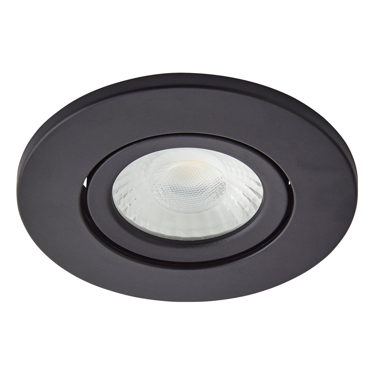 Spa Como LED Tiltable Fire Rated Downlight 5W Dimmable Cool White Satin Black IP65