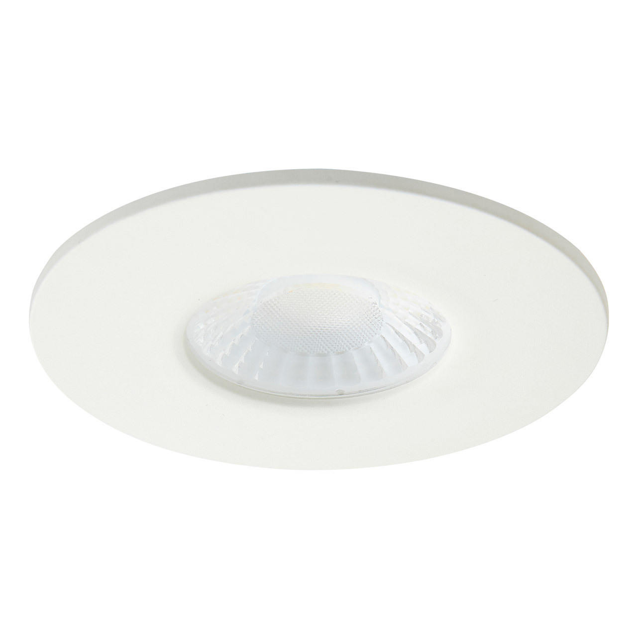 Spa Rhom LED Fire Rated Downlight 8W Dimmable IP65 Tri-Colour CCT Matt White