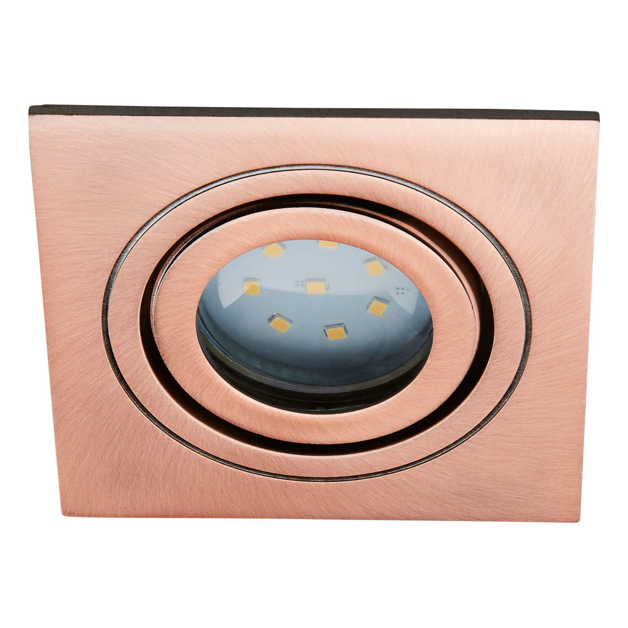 Spa Cali Square Tiltable Downlight Brushed Copper