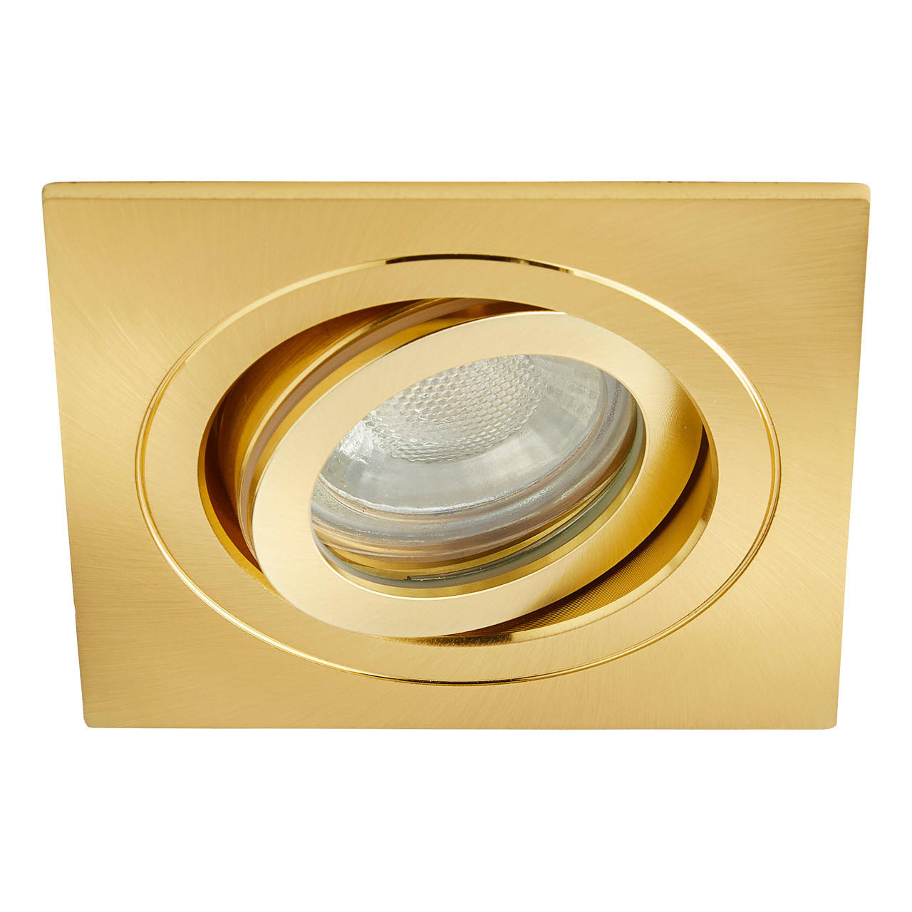 Spa Cali Square Tiltable Downlight Satin Brass