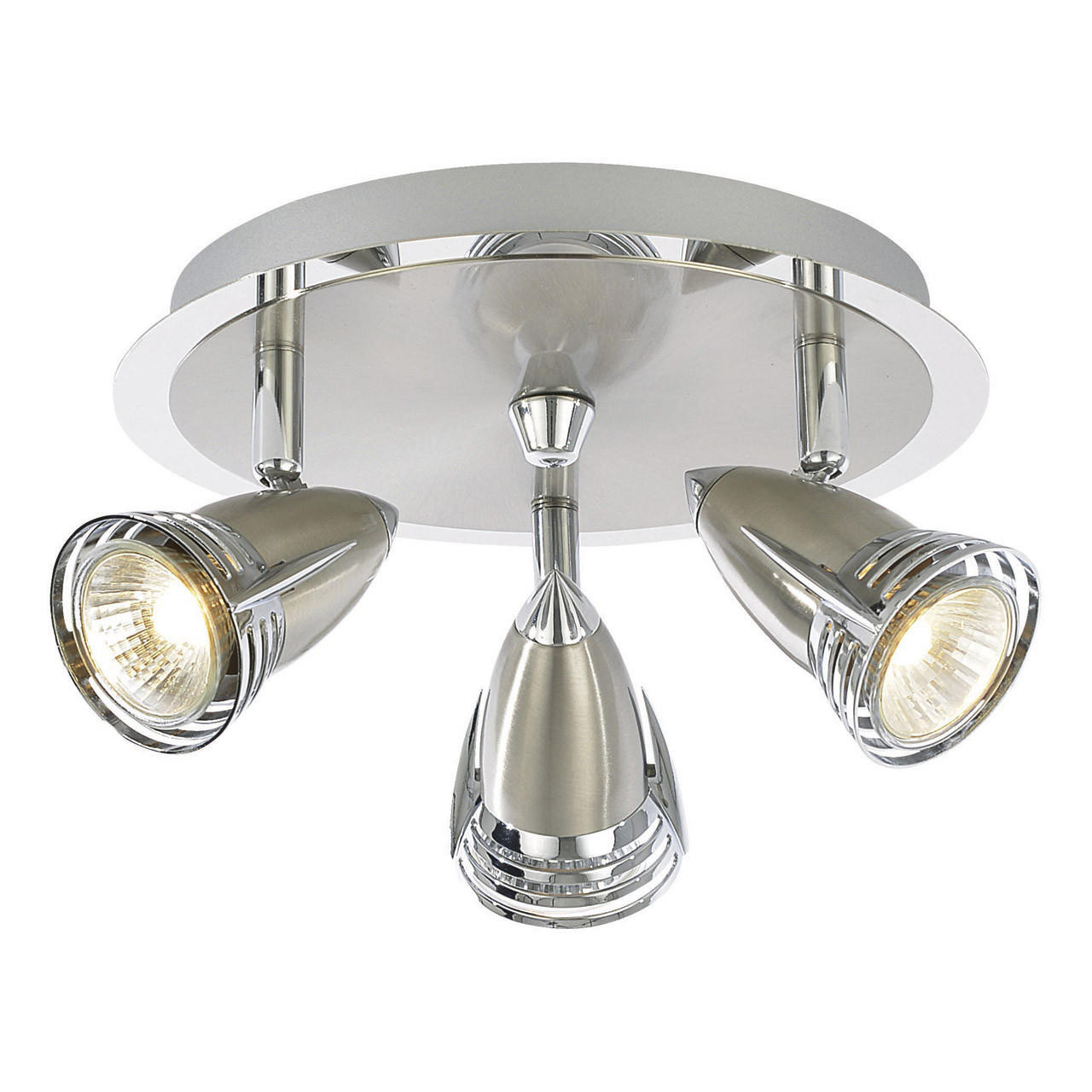 Inlight Elara 3-Light Ceiling Spotlight Satin Nickel/Chrome