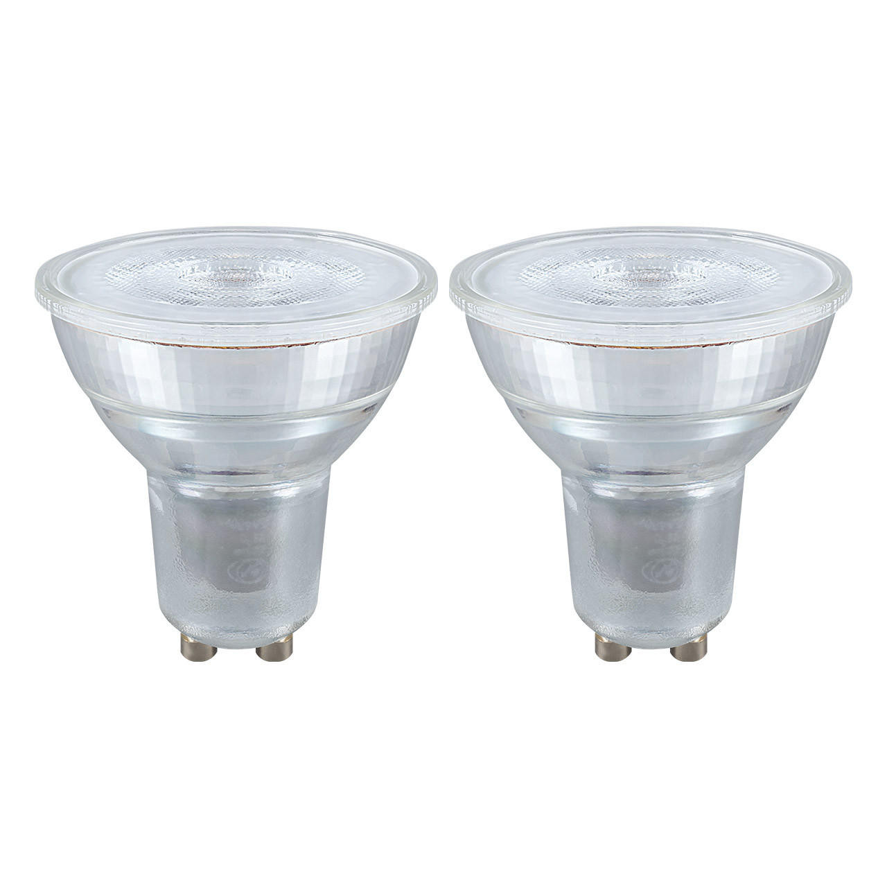 Crompton LED GU10 Spotlight Bulbs 3.7W Warm White 2700K Halogen Replacement Clear (2 Pack)