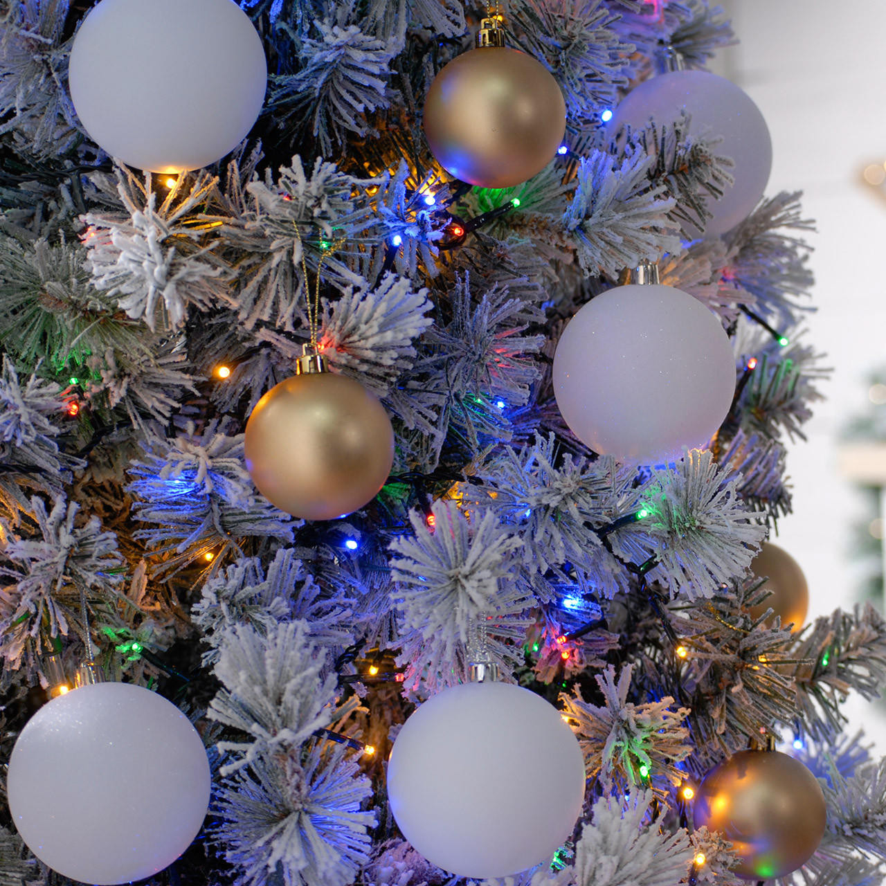 Festive Indoor & Outdoor 7ft Christmas Tree Sparkle Lights 1000 Multi-Coloured LEDs
