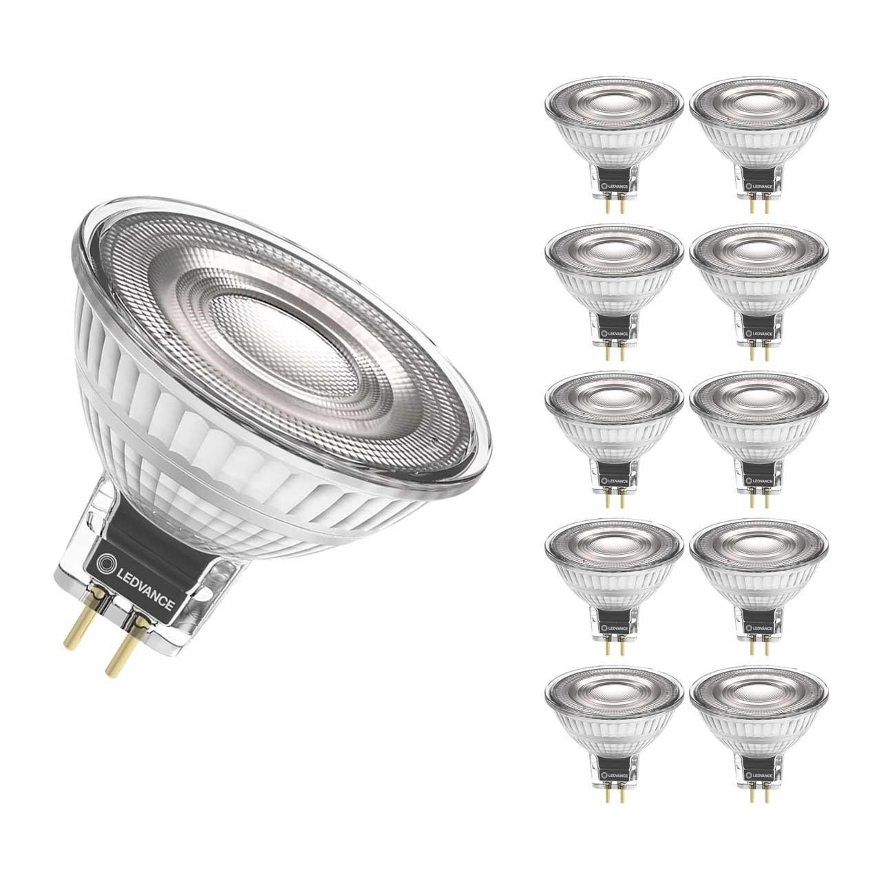Ledvance LED MR16 Bulb 6.8W GU5.3 12V Dimmable Performance Class (10 Pack) Warm White 36°