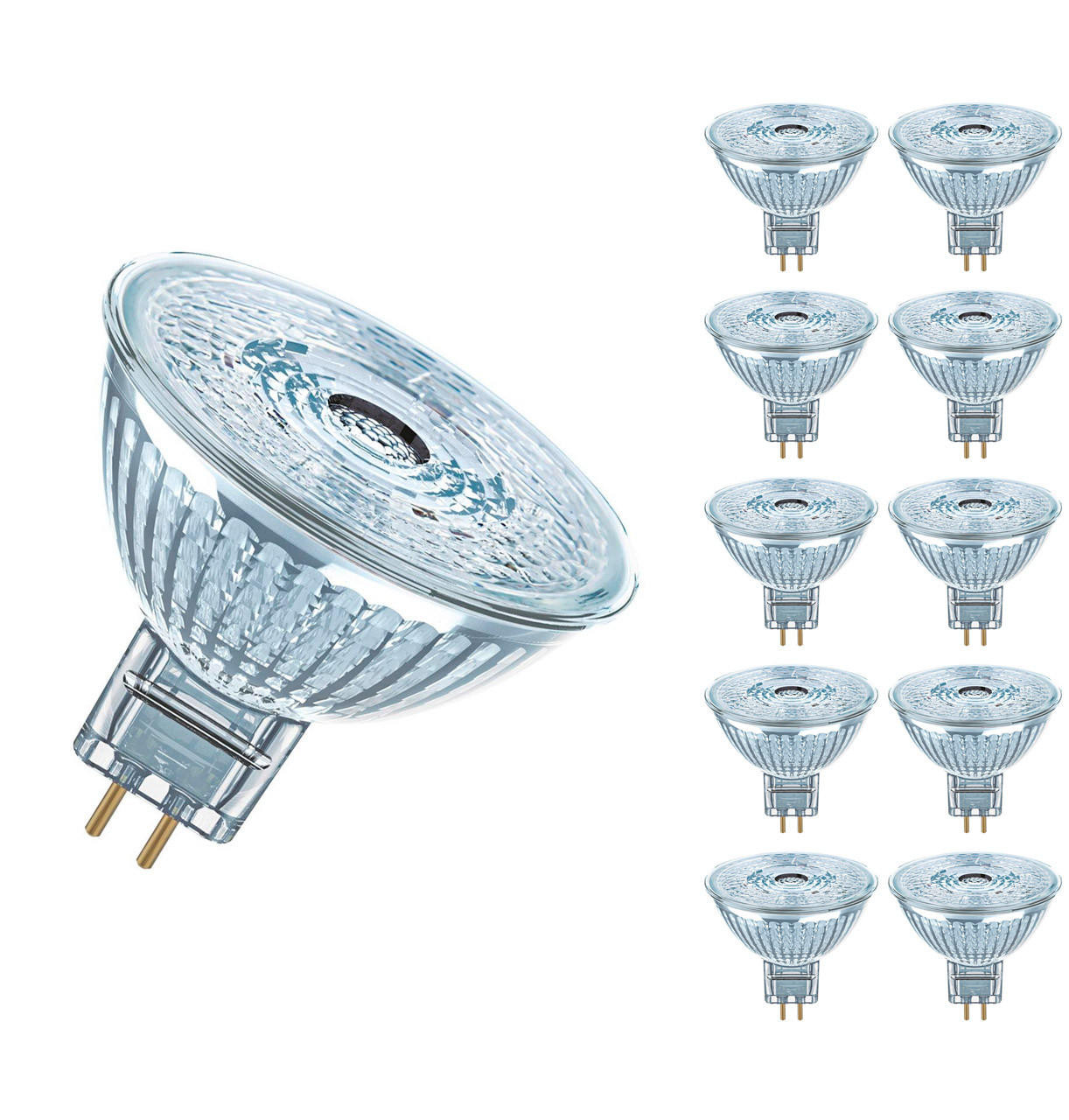 Osram LED MR16 Bulbs 4.9W GU5.3 12V Dimmable Parathom (10 Pack) Cool White 36°