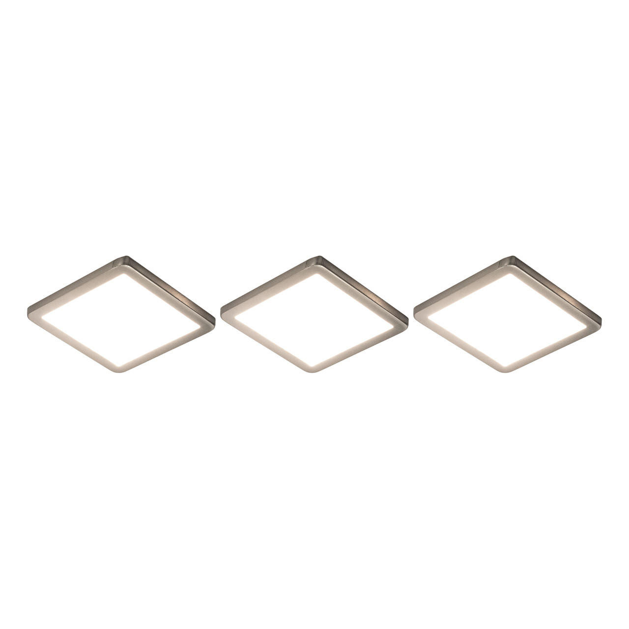 nxt gen Alabama Square LED Under Cabinet Light 3.5W (3 Pack) Warm White Brushed Nickel