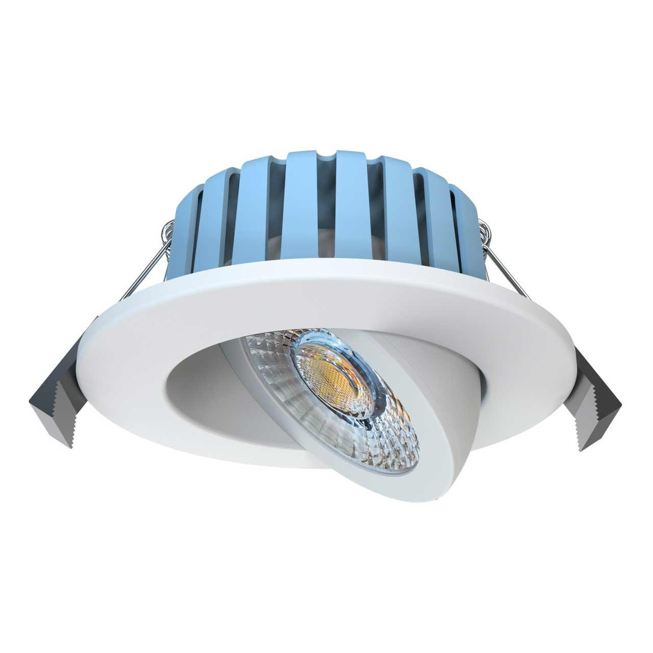 Spa EDEN LED Tiltable Fire Rated Downlight 7W Dimmable Tri-Colour CCT 60° White