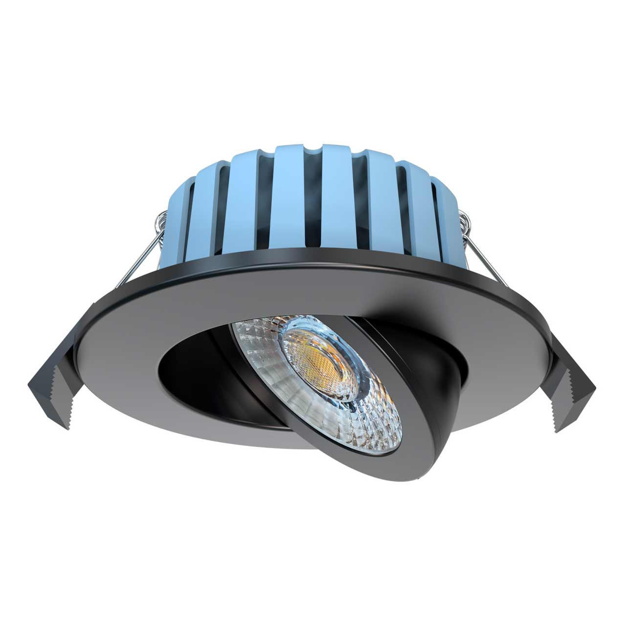 Spa EDEN LED Tiltable Fire Rated Downlight 7W Dimmable Tri-Colour CCT 60° Black