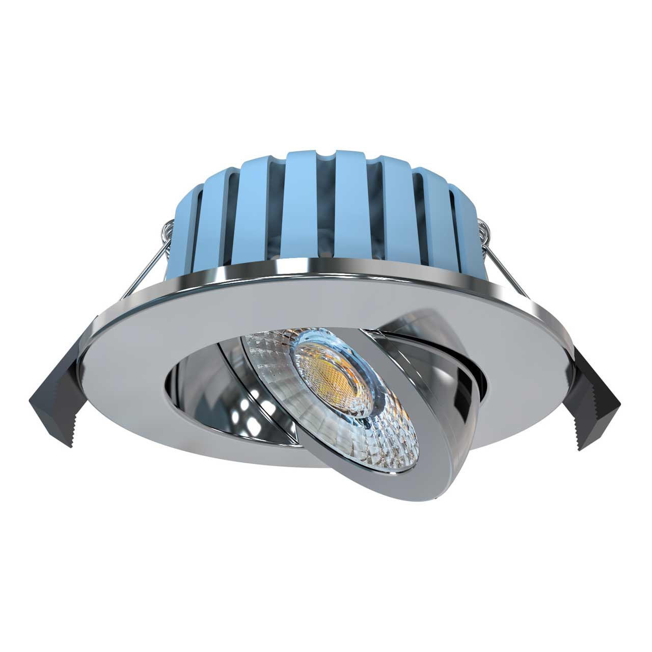 Spa EDEN LED Tiltable Fire Rated Downlight 7W Dimmable Tri-Colour CCT 60° Chrome