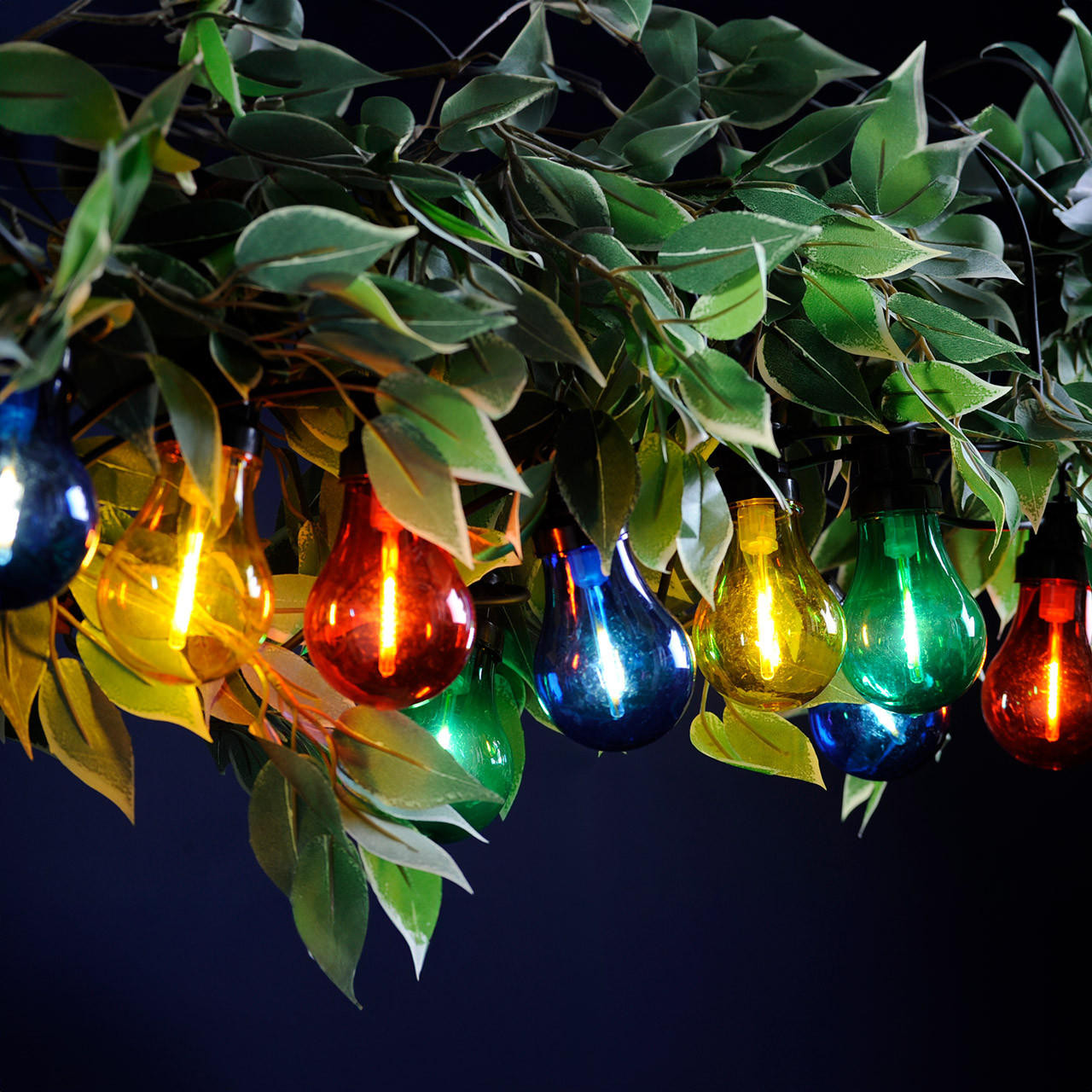 Image of Festive LED Filament Connectable Outdoor Festoon Light Multi-Coloured Clear