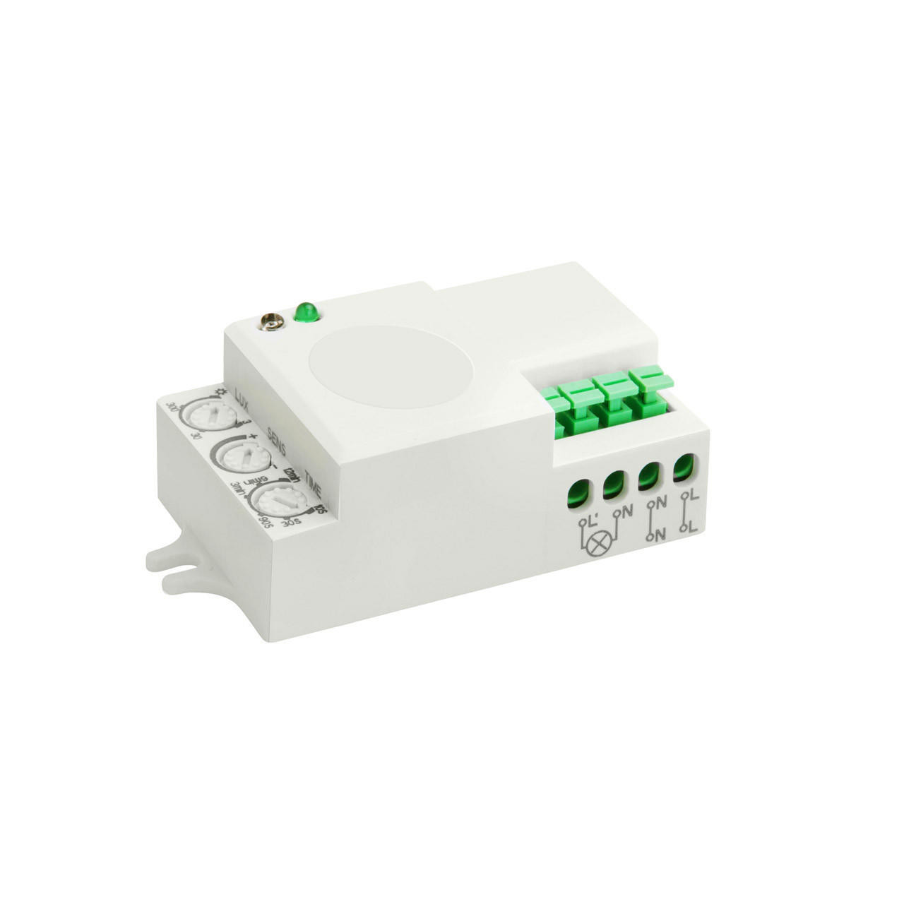 Zink Wall/Ceiling Microwave Sensor Thea 180/360° White 15-Metre Range