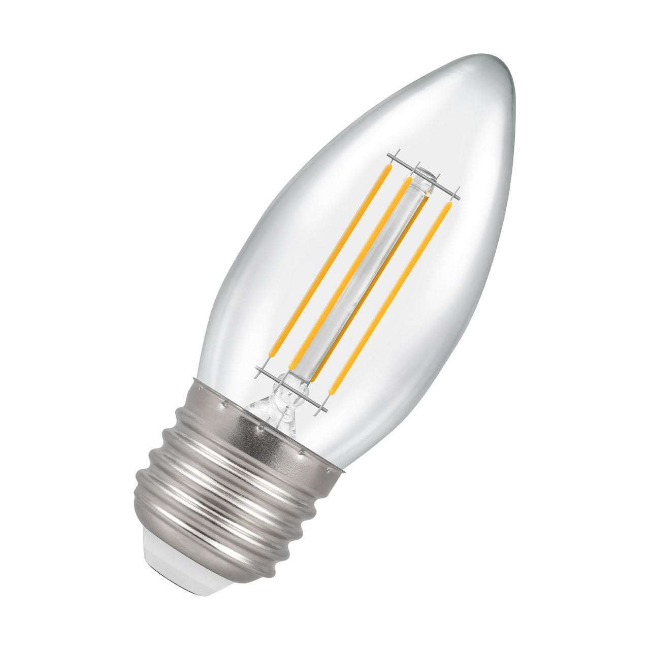 Crompton Lamps LED Candle 4.2W E27 Filament Warm White Clear (40W Eqv)