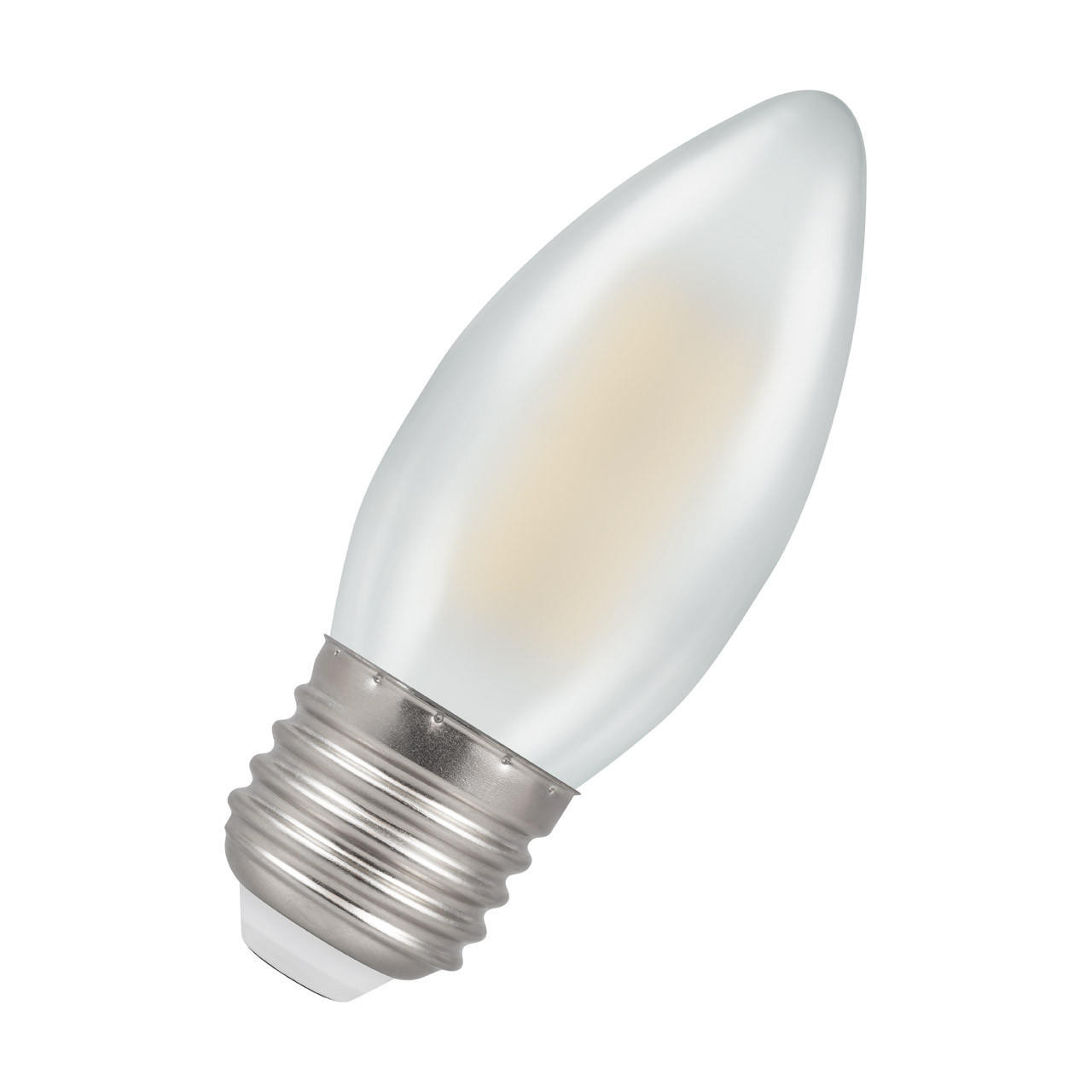 Crompton Lamps LED Candle 4.2W E27 Filament Cool White Pearl (40W Eqv)