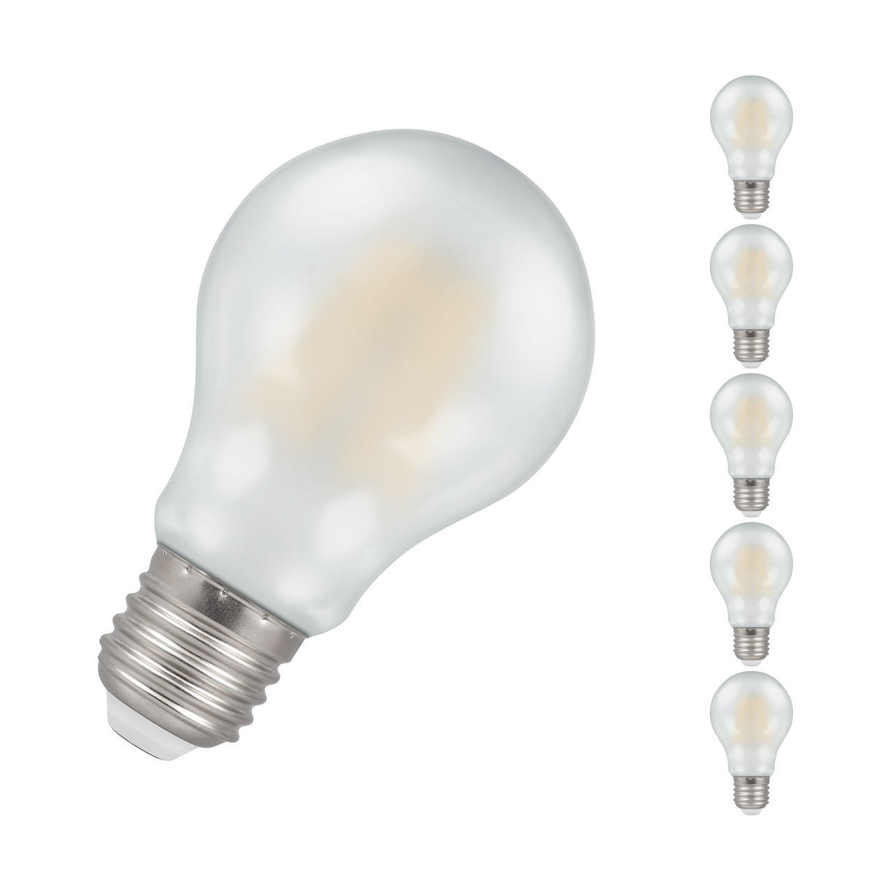 Crompton Lamps LED GLS 7W E27 Filament (5 Pack) Cool White Pearl (60W Eqv)