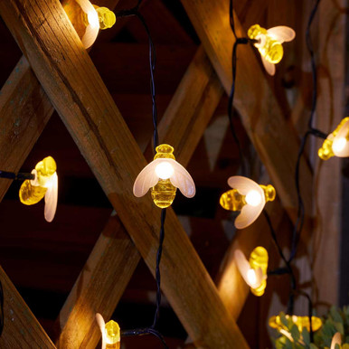 Smart Solar LED Buzzy Bee String Light (Set of 50 Lights) | Lightbulbs ...