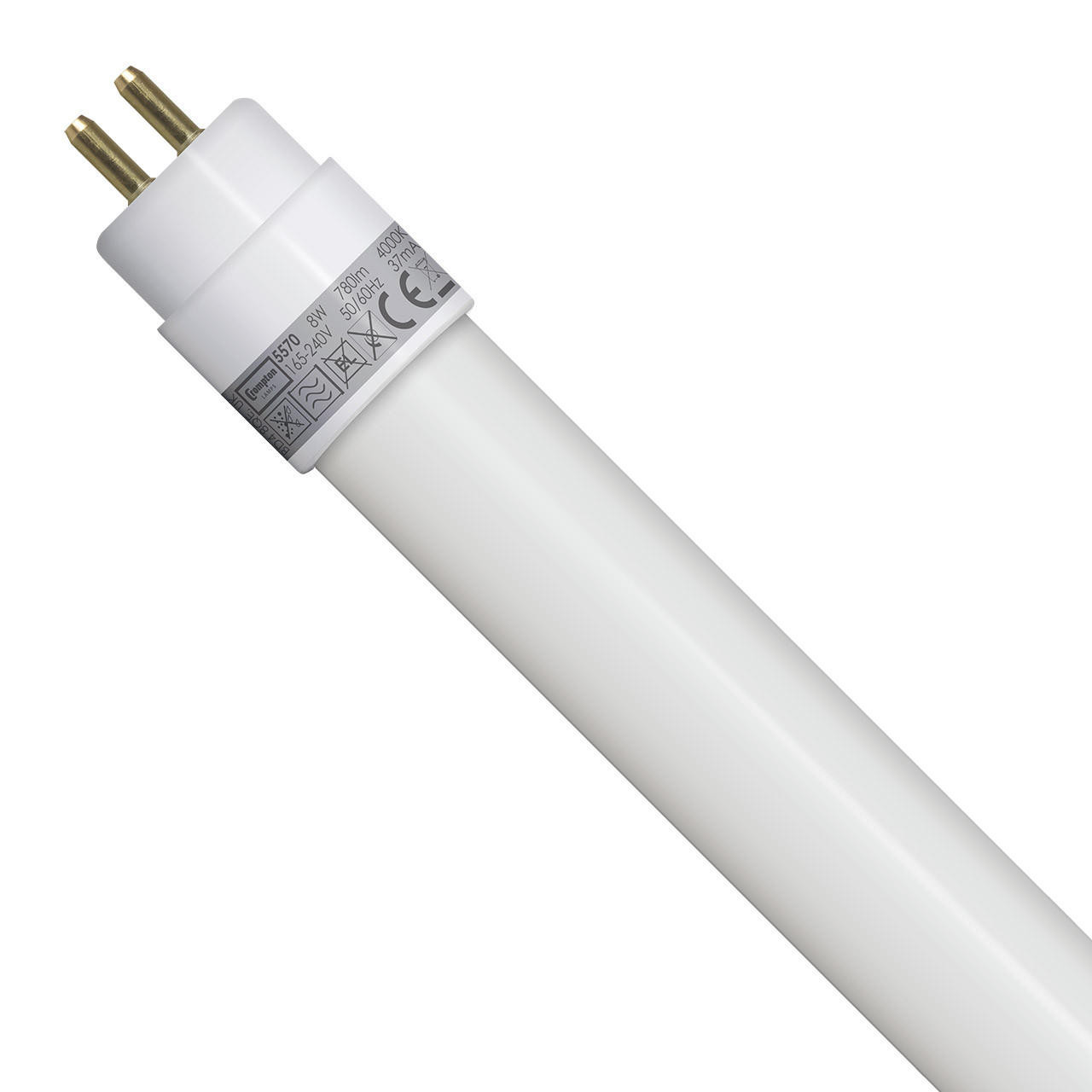 Crompton Lamps LED 549mm T5 Tube 8W Retrofit Cool White Opal