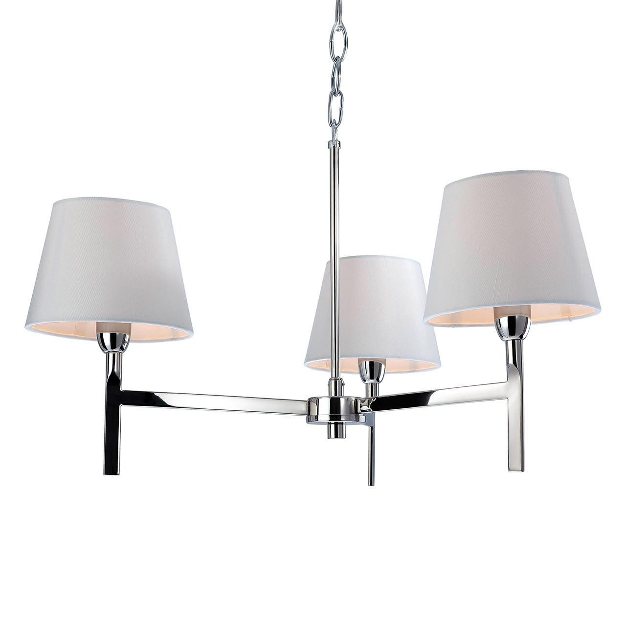 Firstlight Transition Contemporary Style 3-Light Pendant Light Cream and Polished Steel