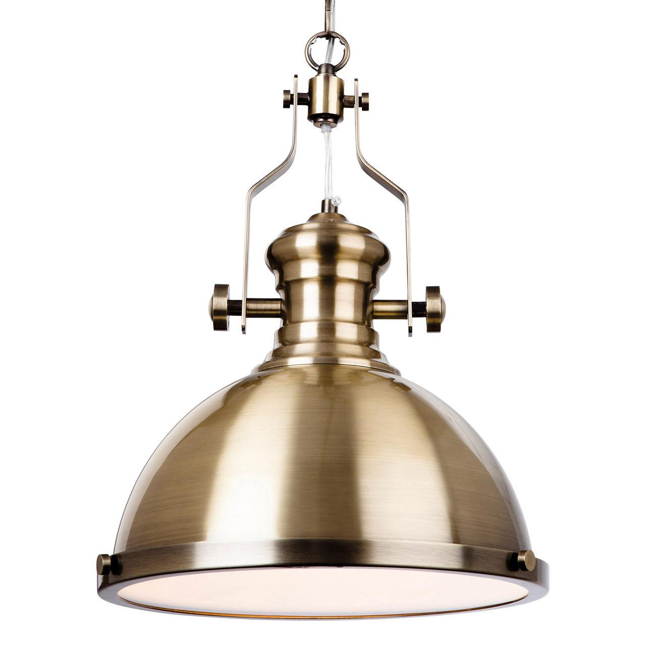 Firstlight Albion Retro Style 32cm Pendant Light Antique Brass