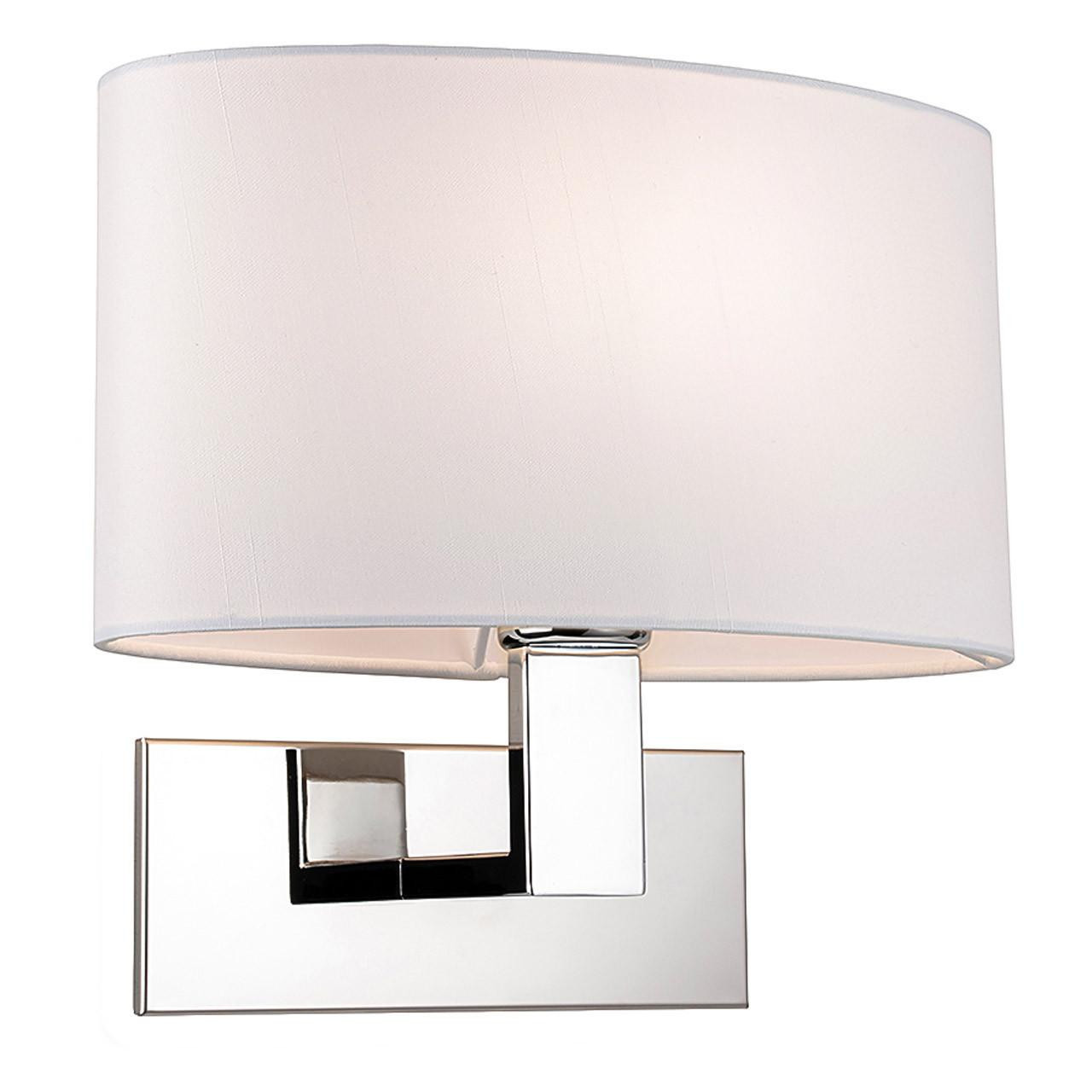 Firstlight Webster Contemporary Style Wall Light Cream and Chrome