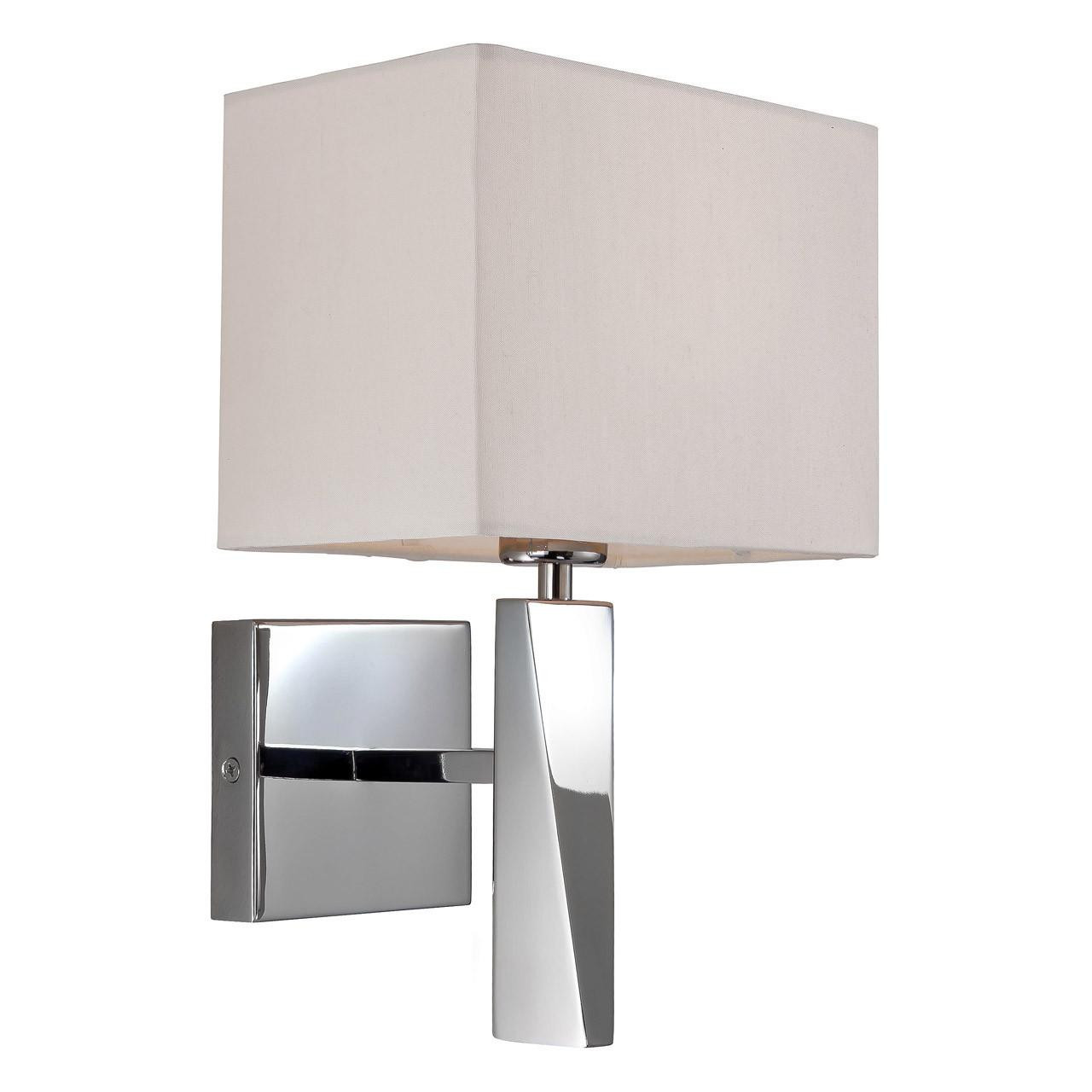 Firstlight Mansion Contemporary Style Wall Light Cream and Polished Steel