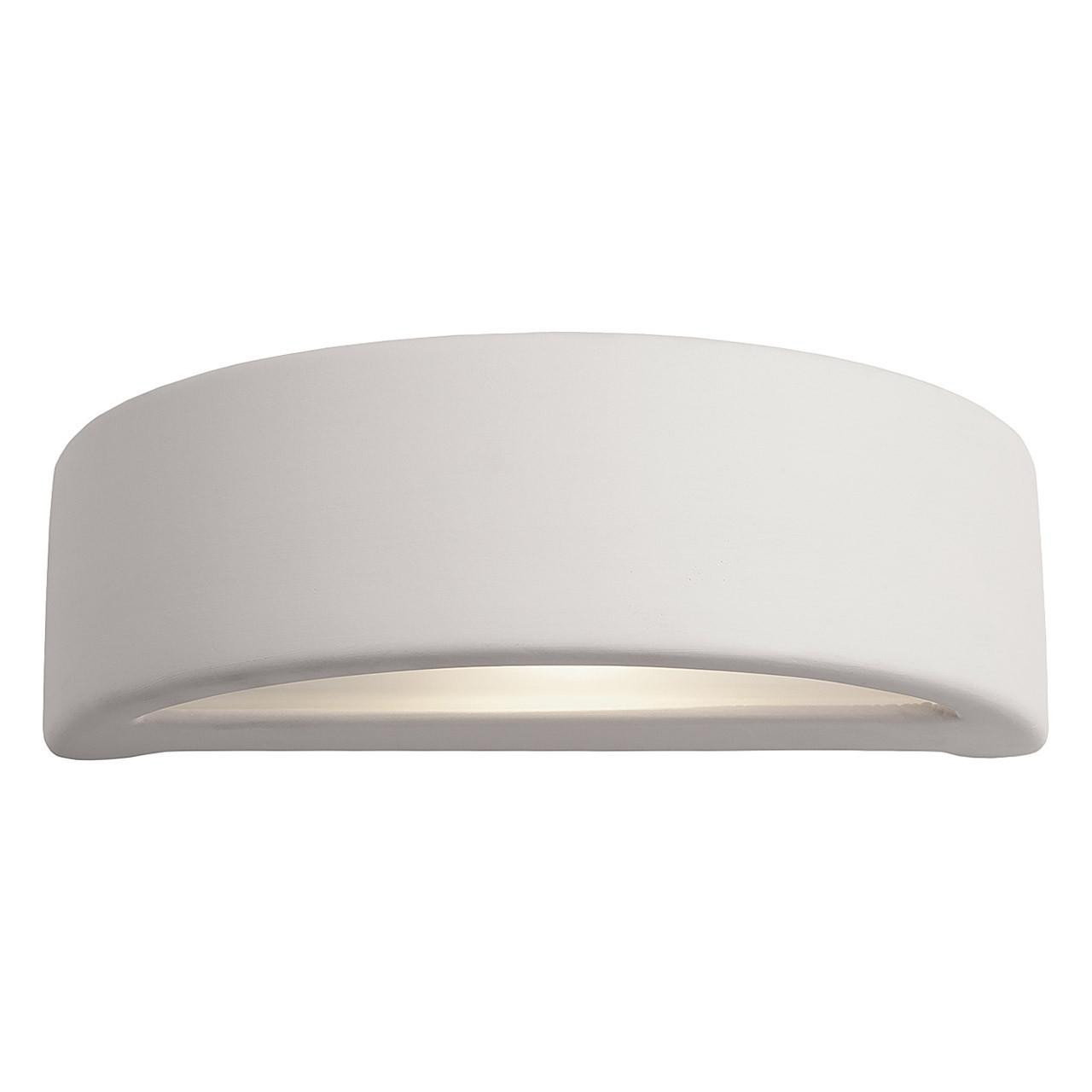 Firstlight Ceramic Paintable Style 280mm Wall Up/Down Light in Unglazed and Acid Glass