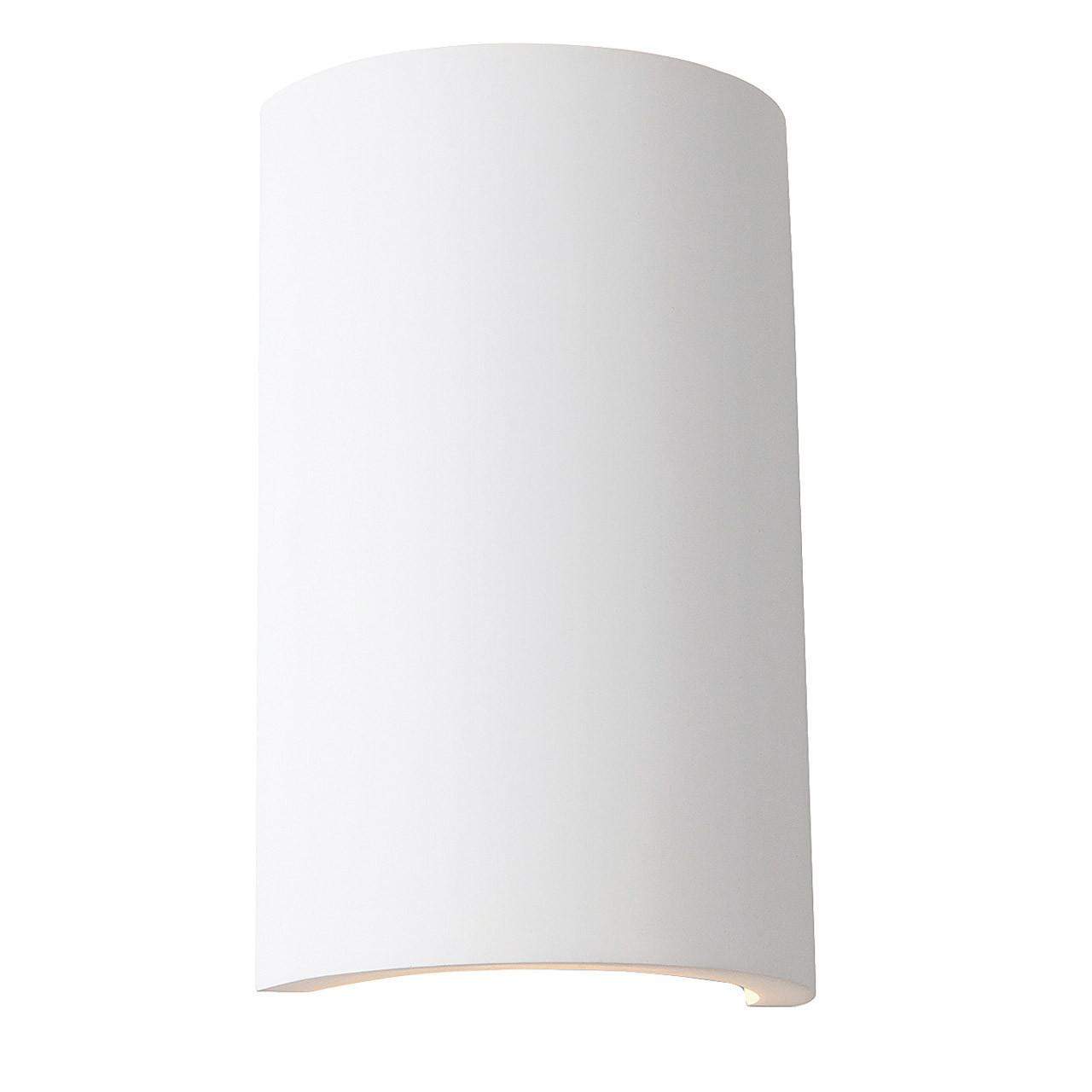 Firstlight Gallery Paintable Style LED 100mm Wall Up/Down Light 6W Round Warm White in White