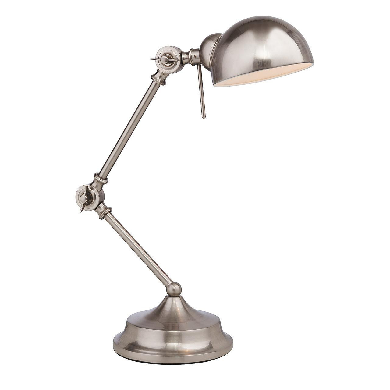 Firstlight Beau Retro Style Desk Lamp with On/Off Switch Brushed Steel