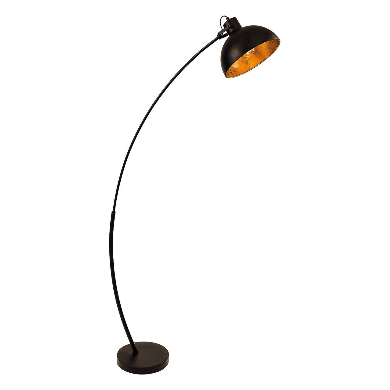 Firstlight Lotus Classic Style Floor Lamp with On/Off Switch Black and Gold